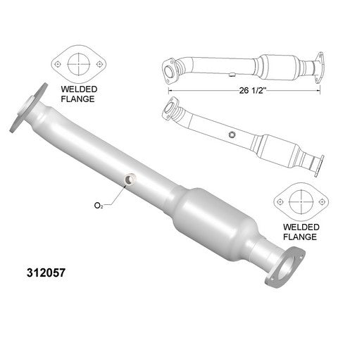 Catalytic Converter and Pipe Assembly OEM Industries 312057