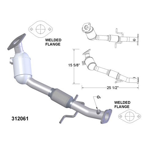 Catalytic Converter and Pipe Assembly OEM Industries 312061