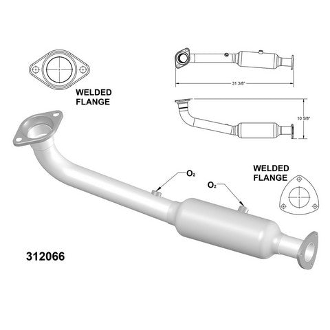 Catalytic Converter and Pipe Assembly OEM Industries 312066