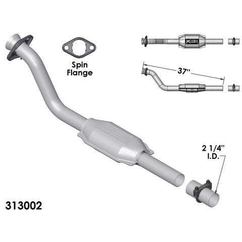 Catalytic Converter and Pipe Assembly OEM Industries 313002