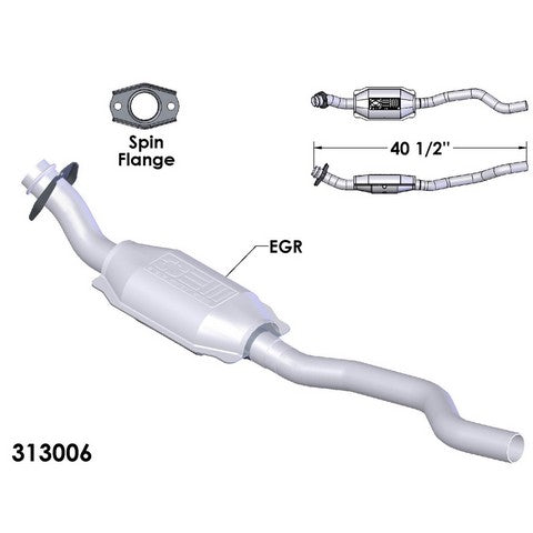 Catalytic Converter and Pipe Assembly OEM Industries 313006