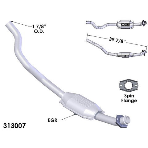 Catalytic Converter and Pipe Assembly OEM Industries 313007