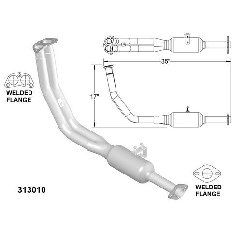 Catalytic Converter and Pipe Assembly OEM Industries 313010