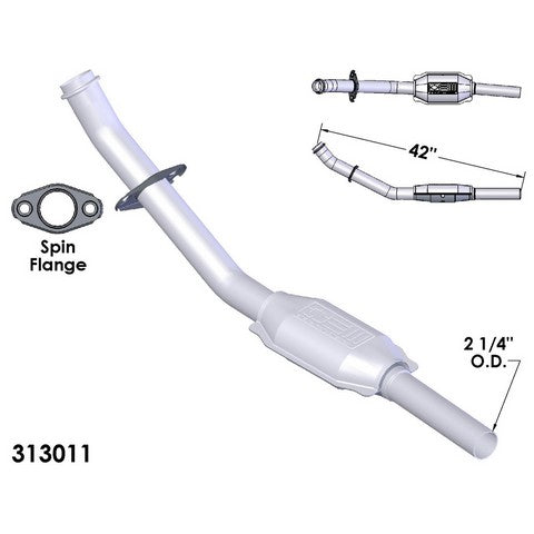 Catalytic Converter and Pipe Assembly OEM Industries 313011