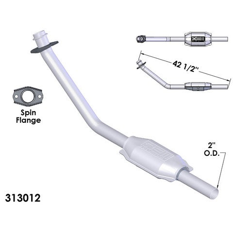 Catalytic Converter and Pipe Assembly OEM Industries 313012
