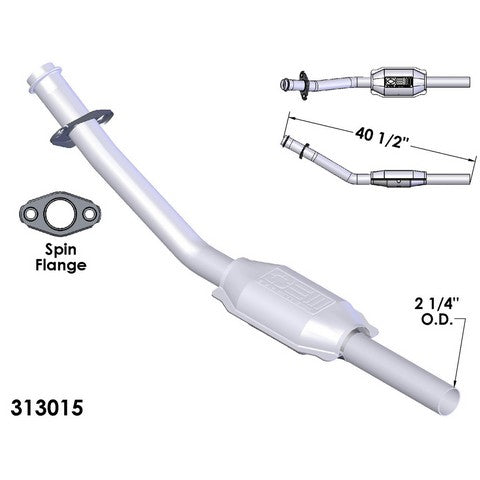 Catalytic Converter and Pipe Assembly OEM Industries 313015