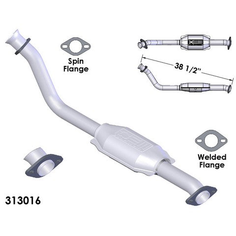 Catalytic Converter and Pipe Assembly OEM Industries 313016