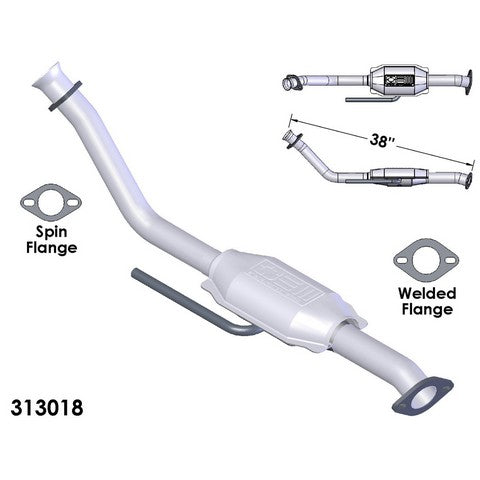 Catalytic Converter and Pipe Assembly OEM Industries 313018