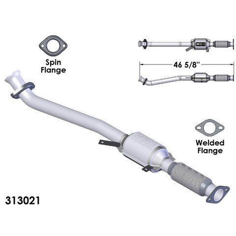 Catalytic Converter and Pipe Assembly OEM Industries 313021