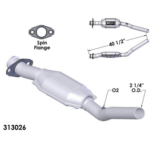 Catalytic Converter and Pipe Assembly OEM Industries 313026