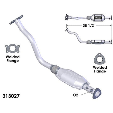 Catalytic Converter and Pipe Assembly OEM Industries 313027