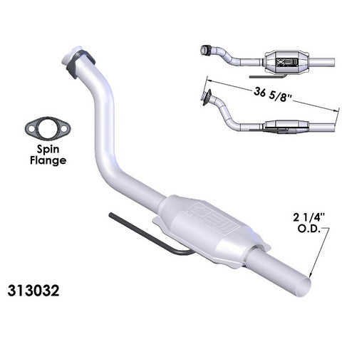 Catalytic Converter and Pipe Assembly OEM Industries 313032