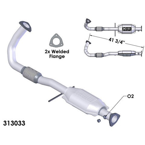 Catalytic Converter and Pipe Assembly OEM Industries 313033