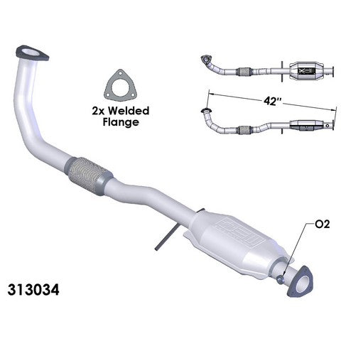 Catalytic Converter and Pipe Assembly OEM Industries 313034