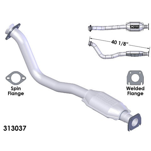 Catalytic Converter and Pipe Assembly OEM Industries 313037