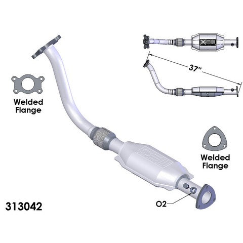 Catalytic Converter and Pipe Assembly OEM Industries 313042