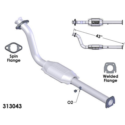 Catalytic Converter and Pipe Assembly OEM Industries 313043