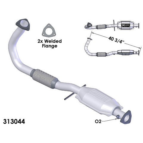 Catalytic Converter and Pipe Assembly OEM Industries 313044