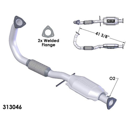 Catalytic Converter and Pipe Assembly OEM Industries 313046