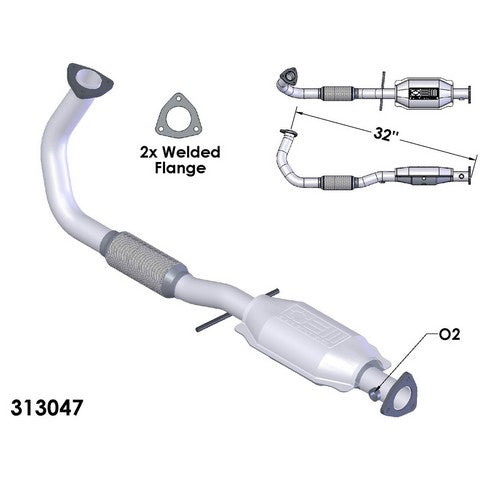 Catalytic Converter and Pipe Assembly OEM Industries 313047