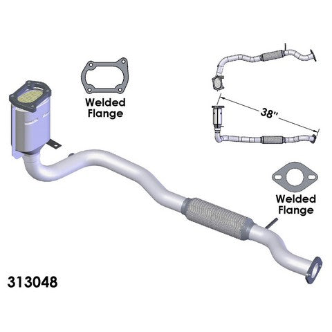 Catalytic Converter and Pipe Assembly OEM Industries 313048