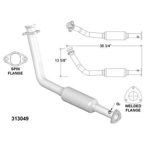 Catalytic Converter and Pipe Assembly OEM Industries 313049