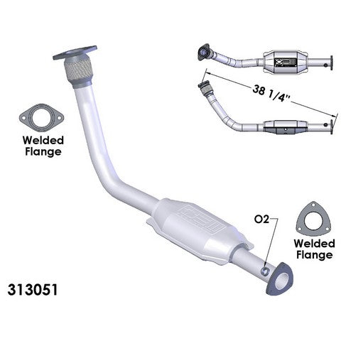 Catalytic Converter and Pipe Assembly OEM Industries 313051