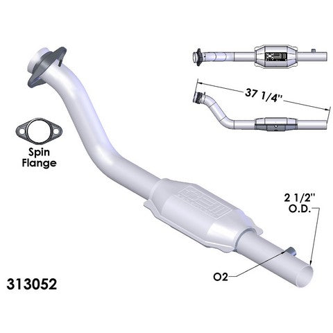 Catalytic Converter and Pipe Assembly OEM Industries 313052