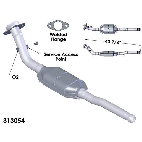 Catalytic Converter and Pipe Assembly OEM Industries 313054