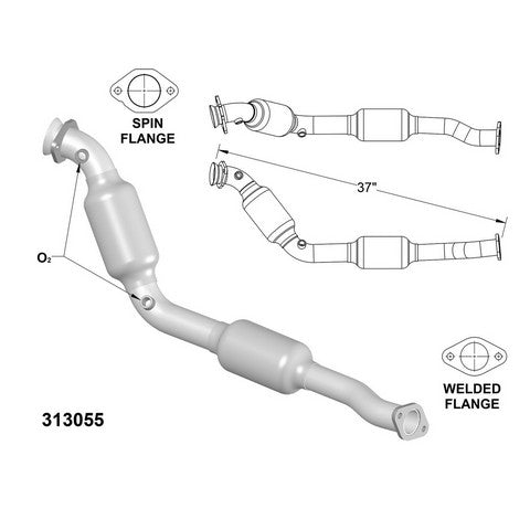 Catalytic Converter and Pipe Assembly OEM Industries 313055