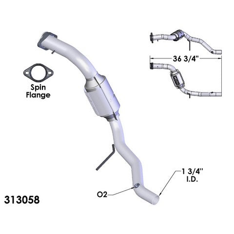 Catalytic Converter and Pipe Assembly OEM Industries 313058