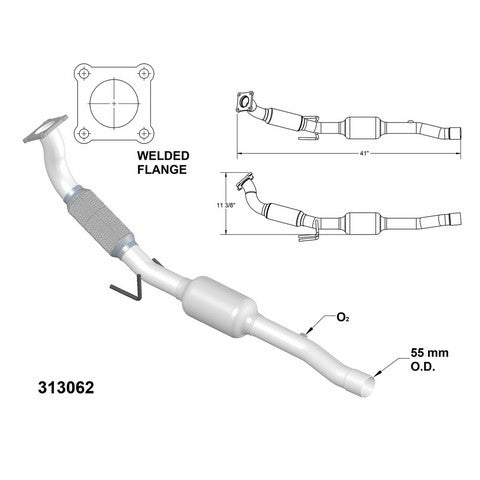 Catalytic Converter and Pipe Assembly OEM Industries 313062