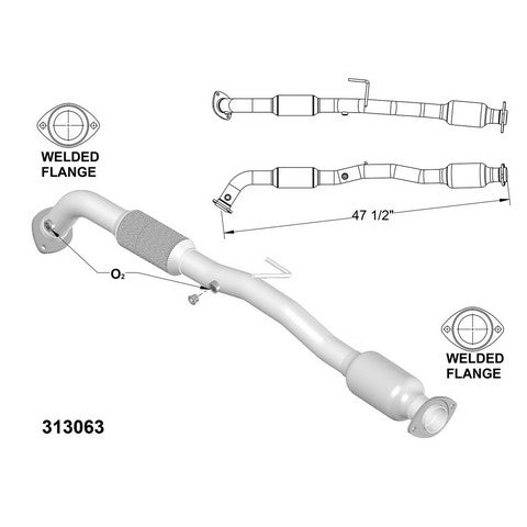 Catalytic Converter and Pipe Assembly OEM Industries 313063