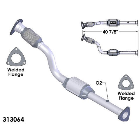 Catalytic Converter and Pipe Assembly OEM Industries 313064