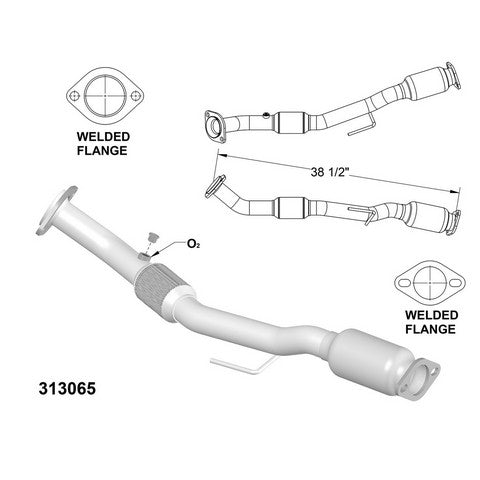 Catalytic Converter and Pipe Assembly OEM Industries 313065
