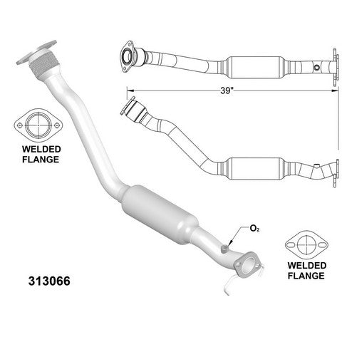 Catalytic Converter and Pipe Assembly OEM Industries 313066