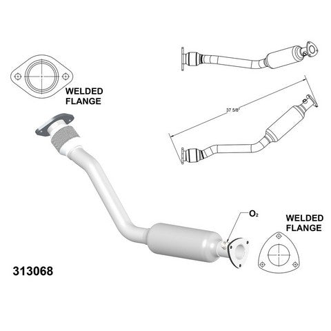 Catalytic Converter and Pipe Assembly OEM Industries 313068