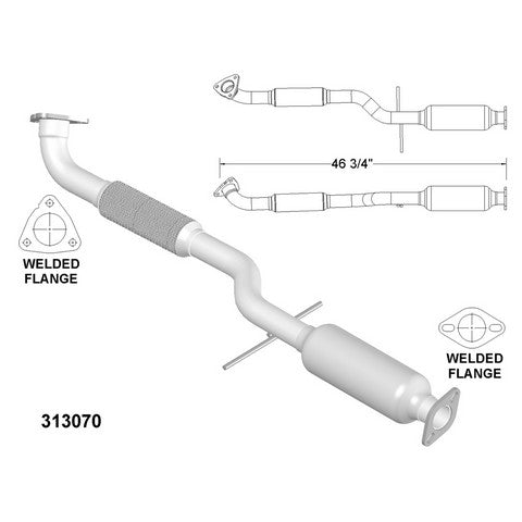 Catalytic Converter and Pipe Assembly OEM Industries 313070