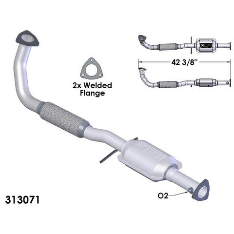 Catalytic Converter and Pipe Assembly OEM Industries 313071