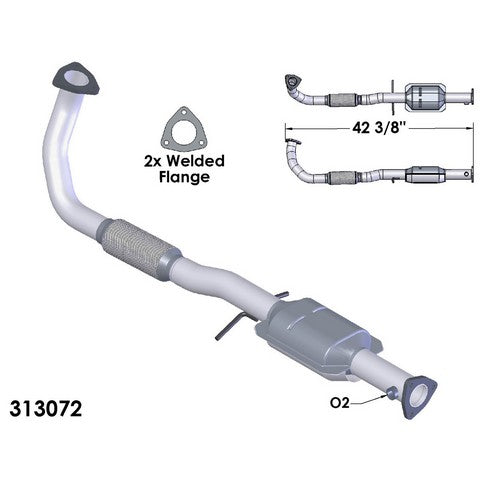 Catalytic Converter and Pipe Assembly OEM Industries 313072