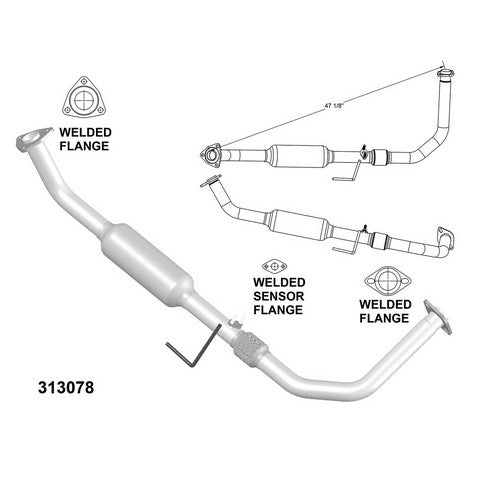 Catalytic Converter and Pipe Assembly OEM Industries 313078