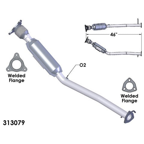 Catalytic Converter and Pipe Assembly OEM Industries 313079
