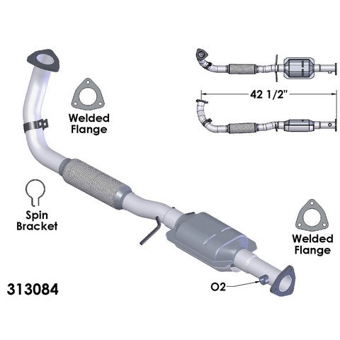 Catalytic Converter and Pipe Assembly OEM Industries 313084