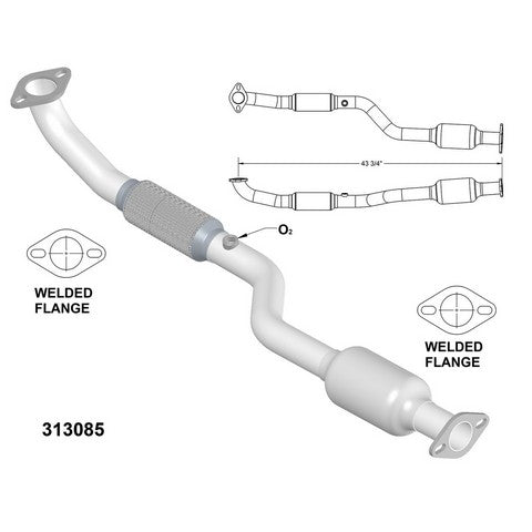 Catalytic Converter and Pipe Assembly OEM Industries 313085