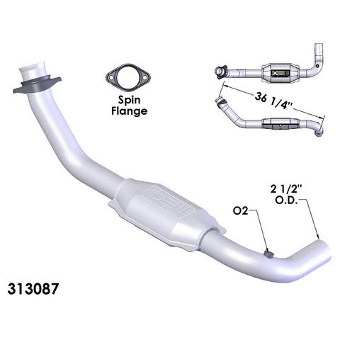 Catalytic Converter and Pipe Assembly OEM Industries 313087