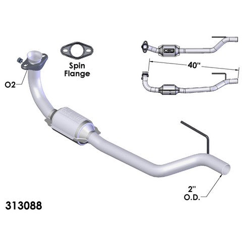 Catalytic Converter and Pipe Assembly OEM Industries 313088