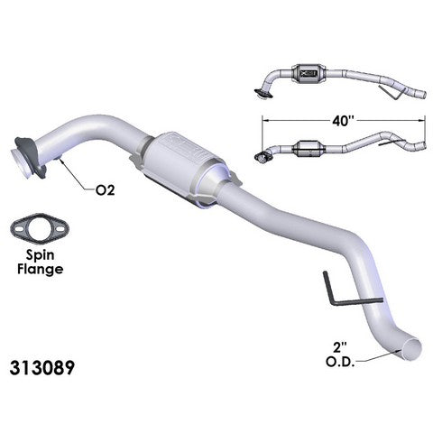 Catalytic Converter and Pipe Assembly OEM Industries 313089