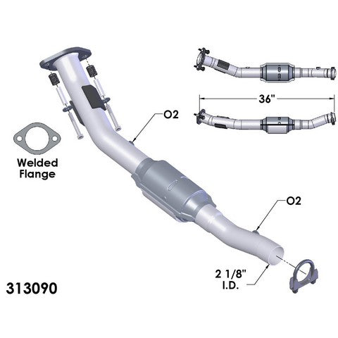 Catalytic Converter and Pipe Assembly OEM Industries 313090