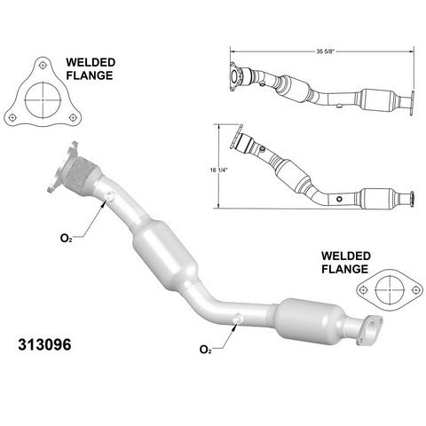 Catalytic Converter and Pipe Assembly OEM Industries 313096