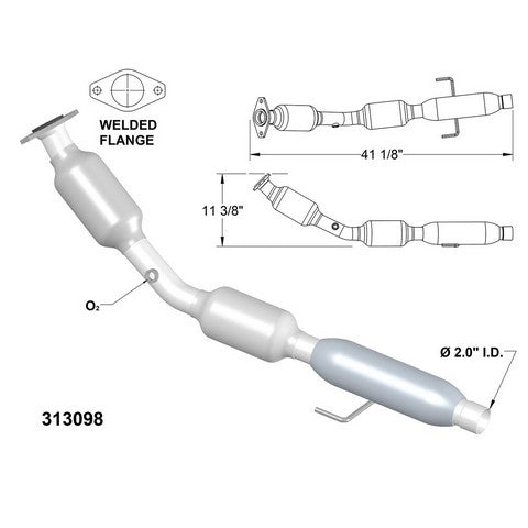 Catalytic Converter and Pipe Assembly OEM Industries 313098